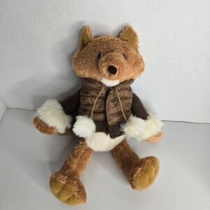 Bath & Body Works Hickory Fox Plush 10" Puffer Jacket Winter Vest Stuffed Animal